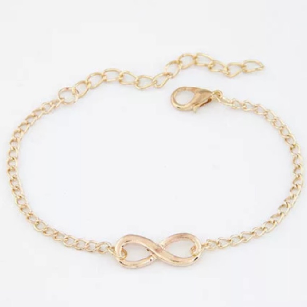 ⚜️[𝟯/$𝟭𝟴]⚜️Gold Infinity Bracelet Bangle NEW - Picture 4 of 8
